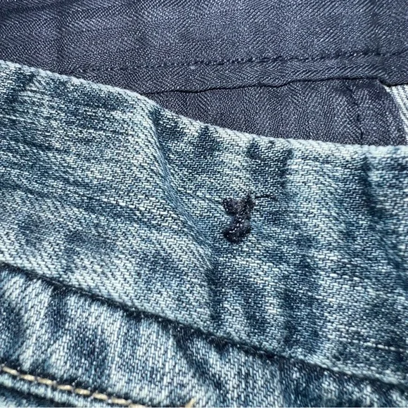 Vintage Seven 7 For All Mankind Jeans Sz 31 Blue Bootcut Flare Faded Made In USA - Picture 8 of 11